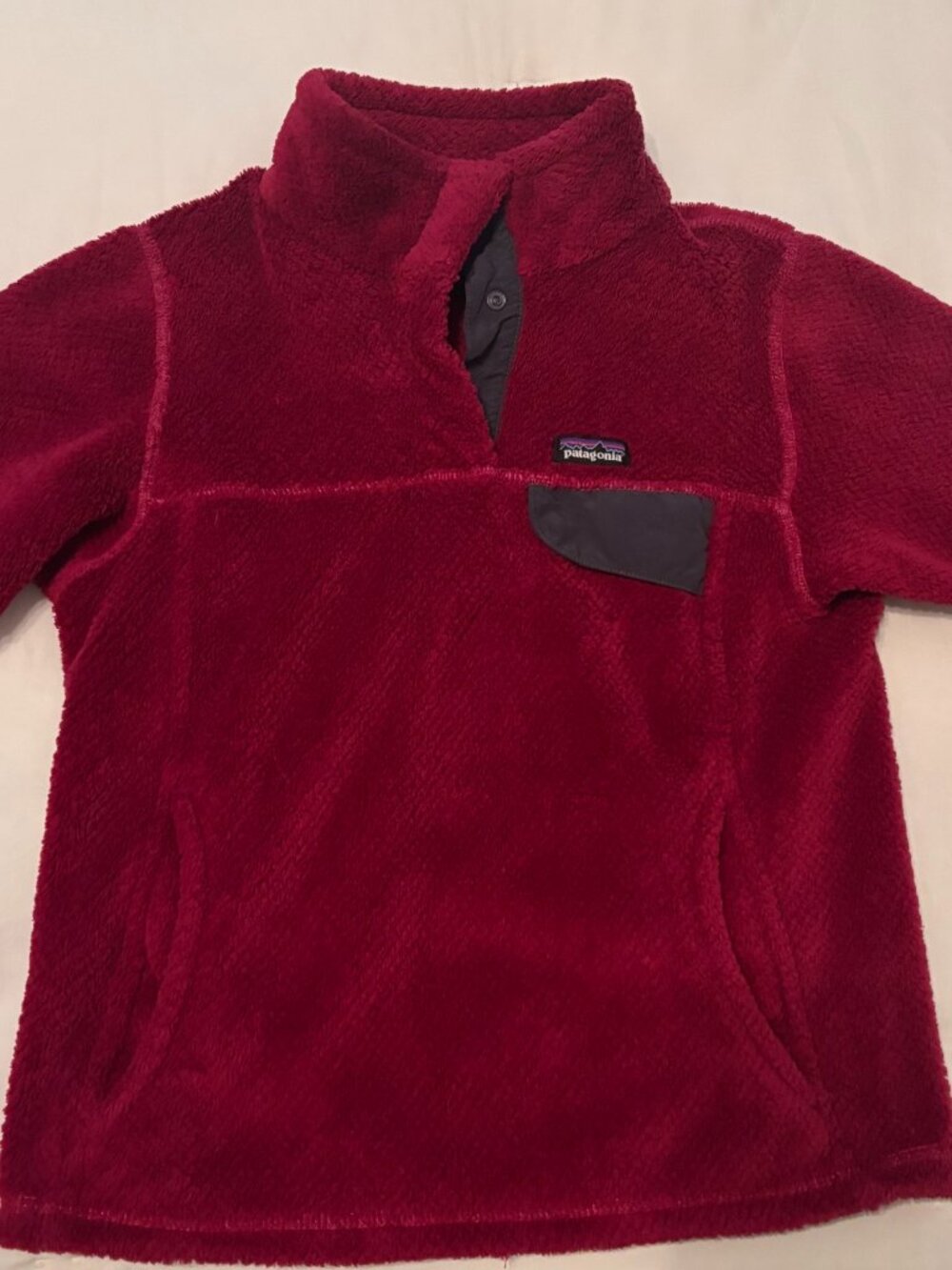 Patagonia ~ Girls Synchilla Snap-T Pullover Sweater - Size Small (7/8)